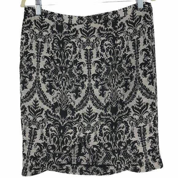 Forever 21 Black Tan Hi-Lo Pencil Skirt Women's Size Large - Picture 1 of 6